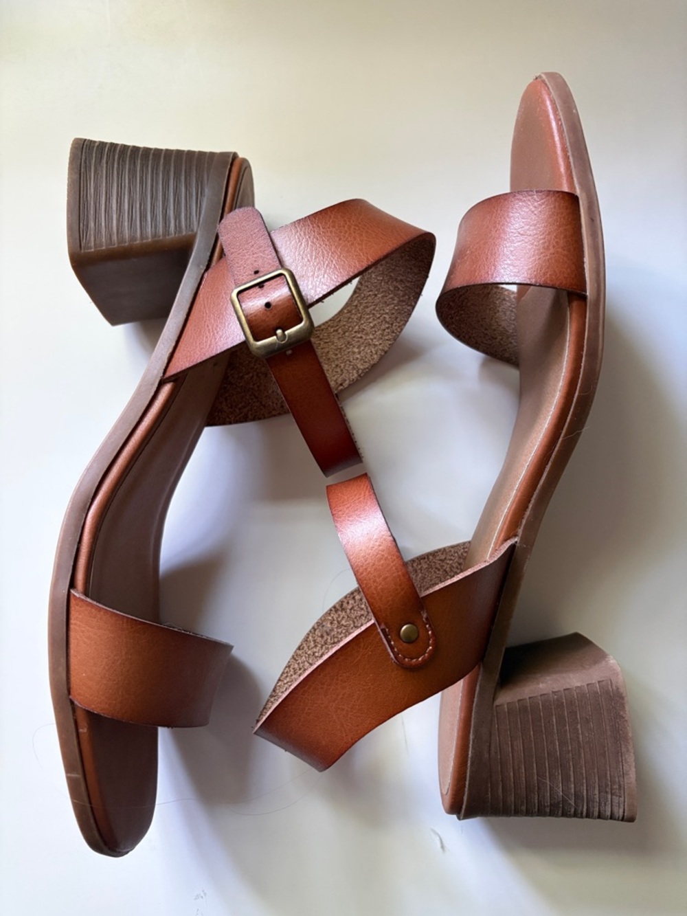 Brown Block Heel Strappy Sandals by Rock & Candy by ZiGi - Picture 2 of 8